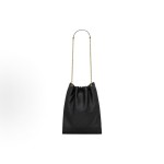 SAINT LAURENT YSL Jamie 4.3 Distressed Metal Logo Detachable zipper handle bill of lading Shoulder bag for women, black